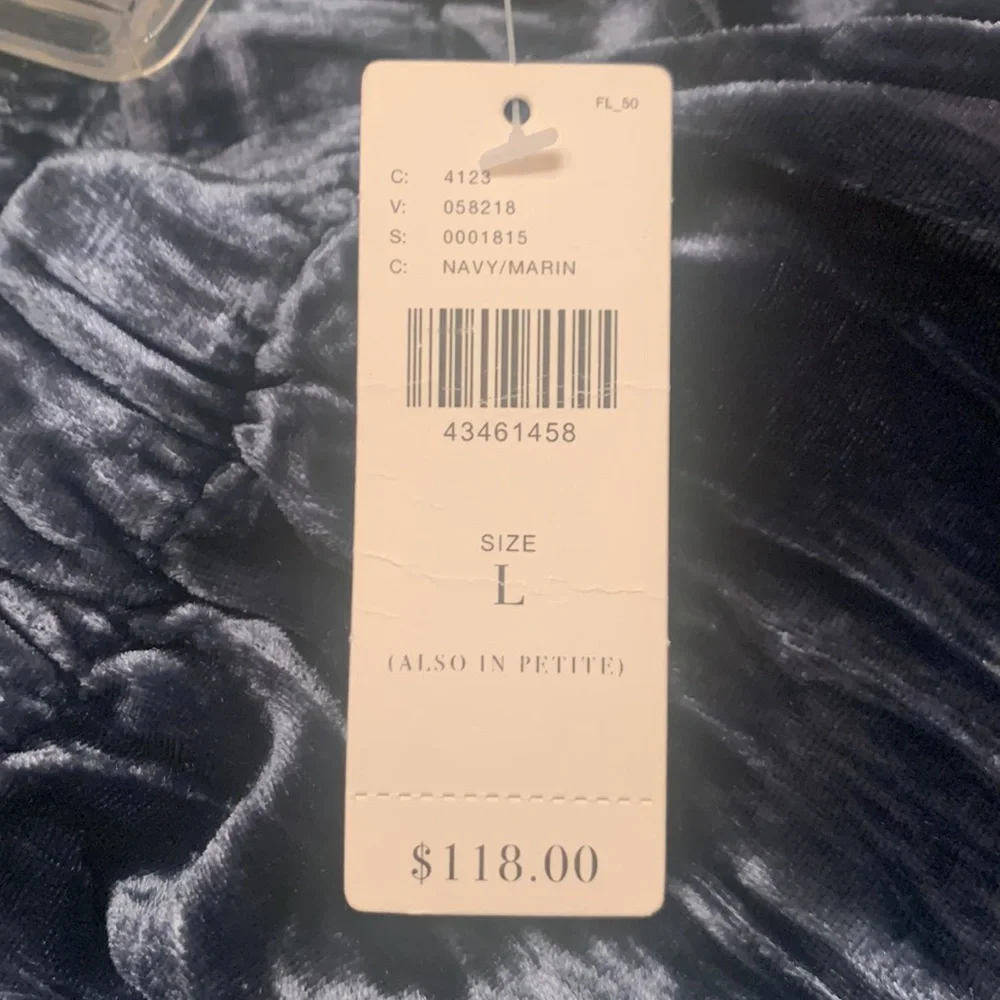 Anthropologie Textured Velvet Jogger Pants Lg - Picture 8 of 12